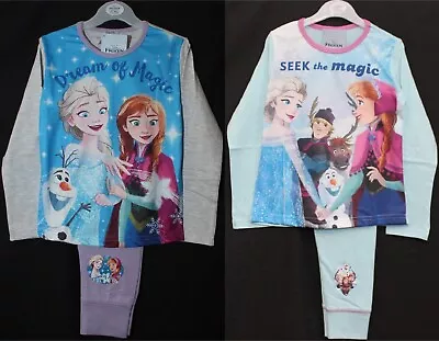 Buy FROZEN Girl's DISNEY Pyjamas / ELSA, ANNA & OLAF PJs Sizes 4-10 Years • 8.95£