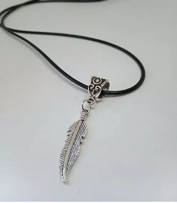 Buy NEW Beautiful Silver Single Feather Pendant 18  Necklace Alternative Jewellery • 4.45£