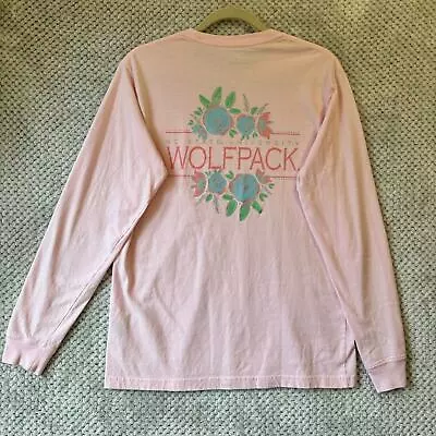 Buy Champion Crew Neck Long Sleeves T-Shirt Women M Pink NC State Wolfpack Cotton  • 18.87£