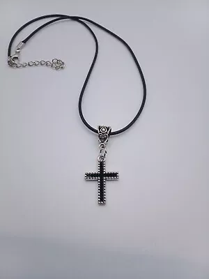 Buy Black Cross Protection Pendant  Necklace Goth  Alternative Jewellery • 3.95£