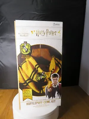 Buy New Harry Potter Make Your Own Hufflepuff Cowl Scarf Knitting Kit + House Patch • 12.99£