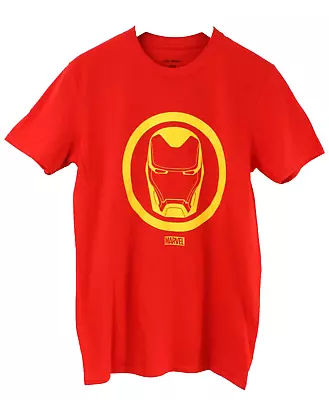 Buy Marvel Mens New Iron Man Emblem Comic Book Superhero Red Short Sleeve T-Shirt M • 7.99£