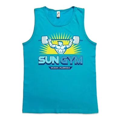 Buy Pain And Gain Sun Gym Miami The Rock Workout Bodybuilding Vest Tank Top Blue • 20.99£