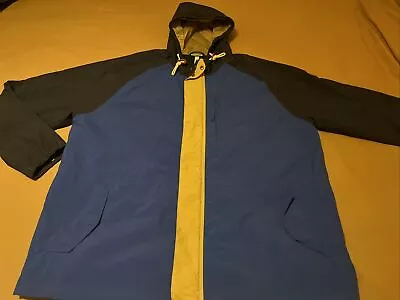 Buy Adidas Neo Men's Nylon Parka Jacket Indie Cotton Hooded Coat Blue Size XXL 2XL • 34.99£