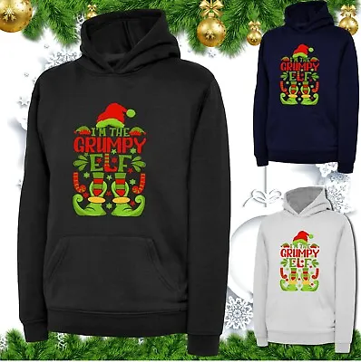 Buy I'm Grumpy Elf Christmas Hoodie Funny Santa Elf Sarcastic Xmas Festive Hood Top • 22.99£