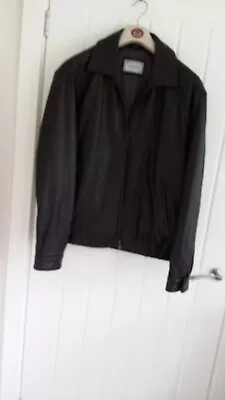 Buy  Men's Black Leather Blouson Jacket - Large • 30£