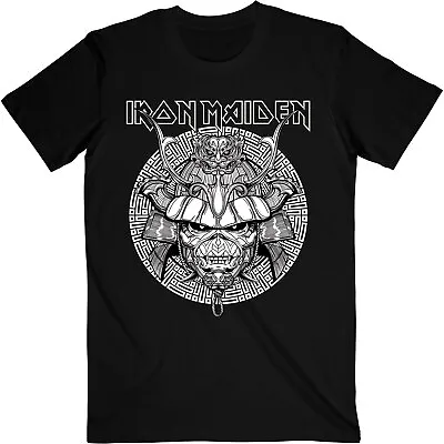 Buy IRON MAIDEN Unisex T- Shirt - Senjutsu Samurai Graphic White - Black Cotton • 16.99£