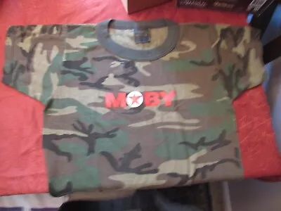 Buy Vintage Early 2000's Moby Camouflage Teen T-shirt - Size 10-12 - Stripes - Usa • 28.44£