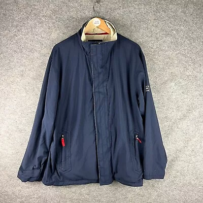 Buy Musto Performance Jacket Mens Medium Blue Hooded Waterproof Lined Rain Coat • 39.99£