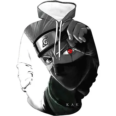 Buy Mens Anime Naruto Hoodie Sweatshirt Costume Hooded Tops Casual Outwear Clothes • 17.75£