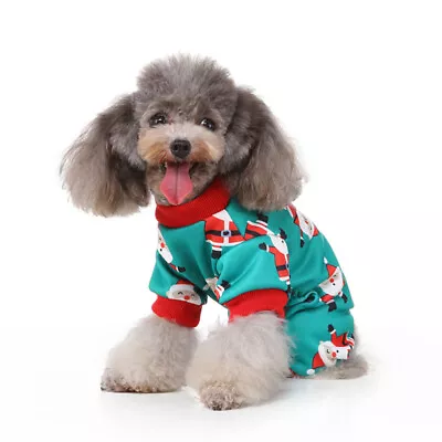 Buy  Pet Christmas Jumpsuit Alternative Clothes Holiday Dog Sweater Vacation Small • 10.89£