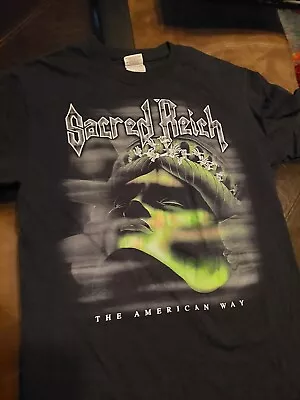 Buy Sacred Reich American Way 2 Sided Small Shirt Thrash Metal Hardcore Anthrax Dri • 9.88£