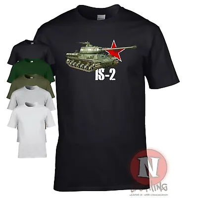 Buy Russian IS 2 Tank WW2 Military Armour T-shirt World Of War Tanks Eastern Front • 14.99£