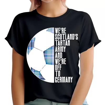 Buy Scotland Euro 2024 We're The Famous Tartan Army Football Womens T-Shirts #6NE • 9.99£
