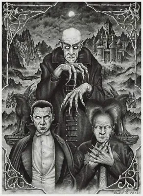 Buy Nosferatu Vlad Dracula Horror - Sticky Poster Patch T-shirt Magnet Keychain • 8.75£