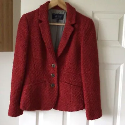 Buy Armani Jeans Dark Red Wool Blend Ladies Jacket Size EU42(UK10) 3 Buttons Exc Con • 25£