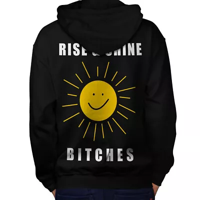 Buy Wellcoda Rise And Shine Mens Hoodie, Funny Slogan Design On The Jumpers Back • 25.99£