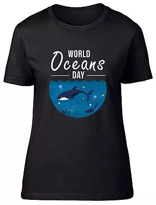 Buy World Ocean Day Under Water Sealife Fitted Womens Ladies T Shirt Gift • 8.99£