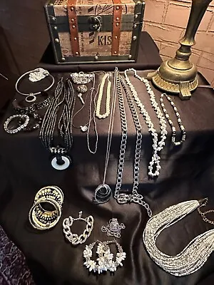 Buy White Elephant Treasure Box Game With Curated Vintage Costume Jewelry & Silver • 138.25£