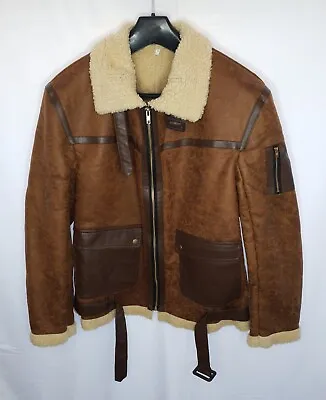 Buy Brown Faux Leather Lined Jacket • 40£