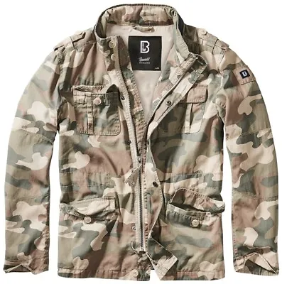 Buy Brandit Jacket Men's Jacket Military Half Season Britannia Jacket Woodland • 100.13£