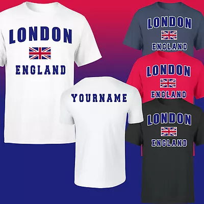 Buy Personalised London England Union Jack Great Britain Unisex T Shirt  #P1#OR • 6.99£