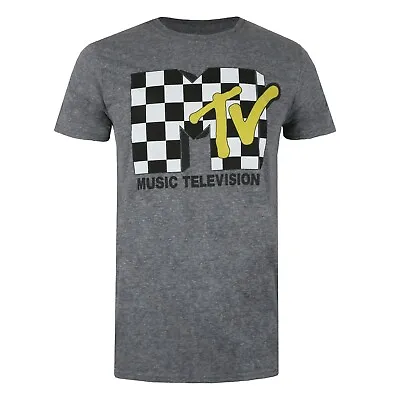 Buy Official MTV Check Logo T-shirt Grey Mens Sizes S - XXL • 10.49£