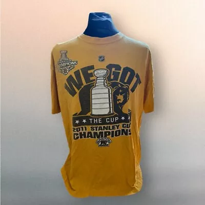 Buy Mens Boston Bruins NHL Vintage Stanley Cup T-shirt Size XL  • 6£