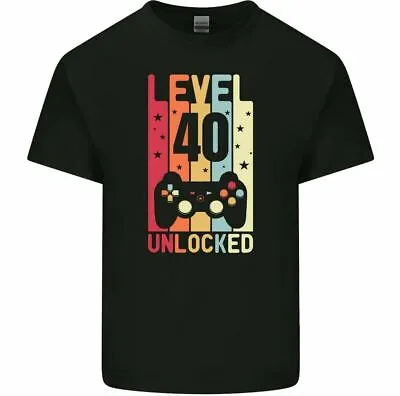Buy 40th Birthday T-Shirt 1984 Mens Funny LEVEL UNLOCKED 40 Year Old Gaming Tee Top • 12.49£