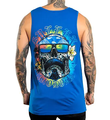 Buy Sullen Art Collective Tattoo Artist Shaved Ice Skull Blue Tank Vest Top S-3XL • 29.99£