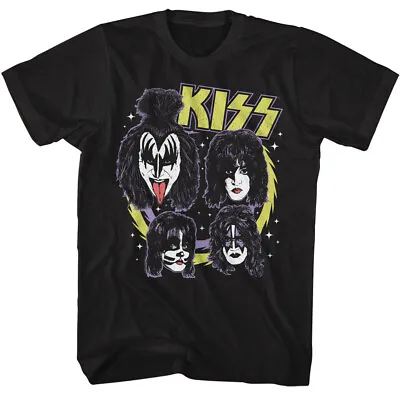 Buy Kiss Band Photo Drawing Stars & Sawblades Men's T Shirt Metal Music Band Merch • 40.90£