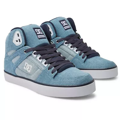 Buy DC Shoes Men's Pure Cupsole Light Blue Hi Top Sneaker Shoes Clothing Apparel • 106.87£