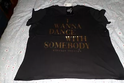 Buy Lovely Ladies Whitney Houston Black T-shirt Size 22****bnwt***new**** • 5.99£