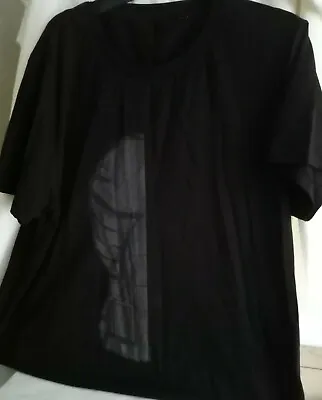 Buy T Shirt 2XL - Marvel Logo/Motif - Black - Short Sleeve Mens • 6.89£