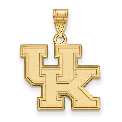 Buy University Of Kentucky Wildcats School Letters Logo Pendant Gold Plated Silver • 56.82£