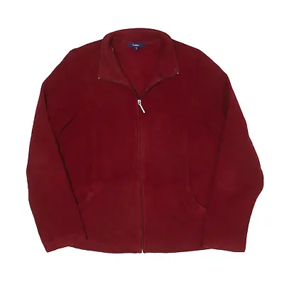 Buy Vintage REITMANS Fleece Jacket Maroon 90s Womens L • 17.99£