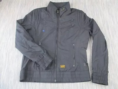 Buy G-Star Raw Jacket Men Large Grey Full Zip Biker 3301 Slim Fit Lightweight Zepp • 34.77£