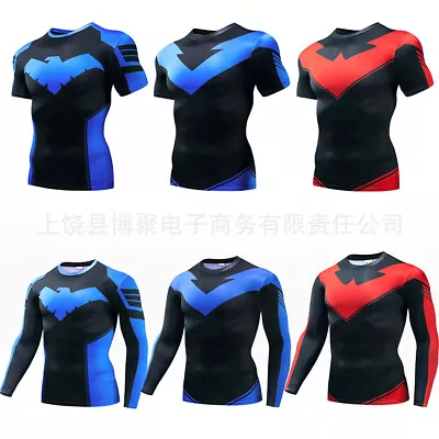 Buy Titans The Batman Nightwing Robin 3D T-Shirts Superhero Sports Fitness Top Tee • 11.88£