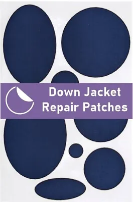 Buy Navy Blue X8 Self Adhesive Repair Patches - Down Jacket / Gilet Coat 2000+ Sold • 3.49£