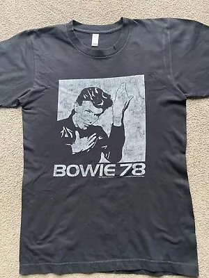Buy David Bowie Heroes 78 T-Shirt Black Small • 4.99£