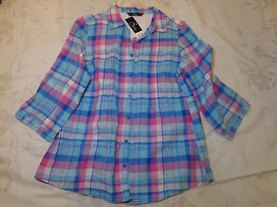 Buy BM Casual Business Short Sleeve Checked Chequered T-Shirt Size 16 • 16.95£
