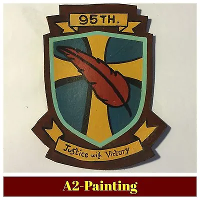 Buy WW2 Hand Painted 95th Bomb Group Leather Patch A2 Or G1 Jacket • 62£