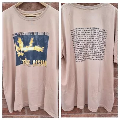 Buy Bruce Springsteen 2002 T Shirt The Rising Unique Dye Made In USA XL Pls Read • 29.99£