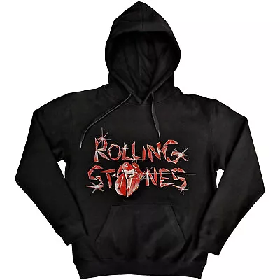 Buy The Rolling Stones Hackney Diamonds Glass Logo Black Pull Over Hoodie NEW • 30.39£