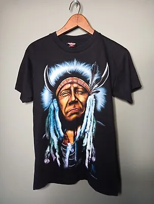 Buy Rock Eagle 1998 Vintage T Shirt Native American Single Stitch Size Medium • 39.99£