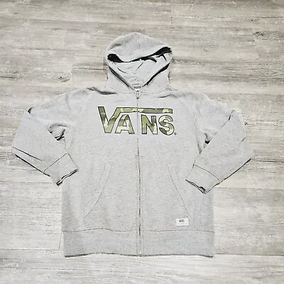 Buy VANS Men's Grey Camo Print Large Logo Zip Up Hoodie Tracksuit Jacket Size Small  • 13.99£