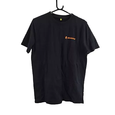 Buy Bearhug Mens T-shirt Black & Orange Large Print Crew Neck Short Sleeve Size M • 13.99£