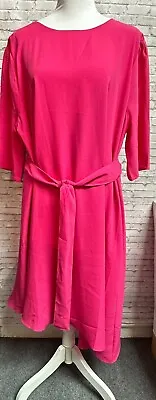 Buy Symphony + Hot Pink Fushia Women's Size 2XL Dress Front Tie Slant Hemline NEW • 17.37£