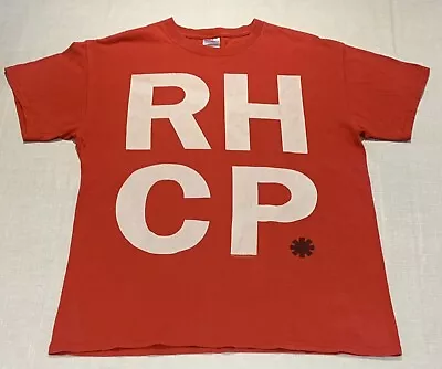 Buy Red Hot Chilli Peppers T Shirt Red Size Medium Official Gildan 2012 • 17.99£