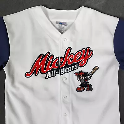 Buy Disney Mickey Mouse Jersey Boys Extra Large Baseball Stitched Disneyland Kids • 36.70£